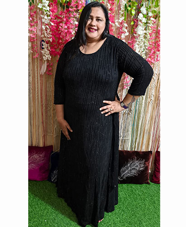 JDC Plus Size Party wear Long Jhilmil Shimmer Gown